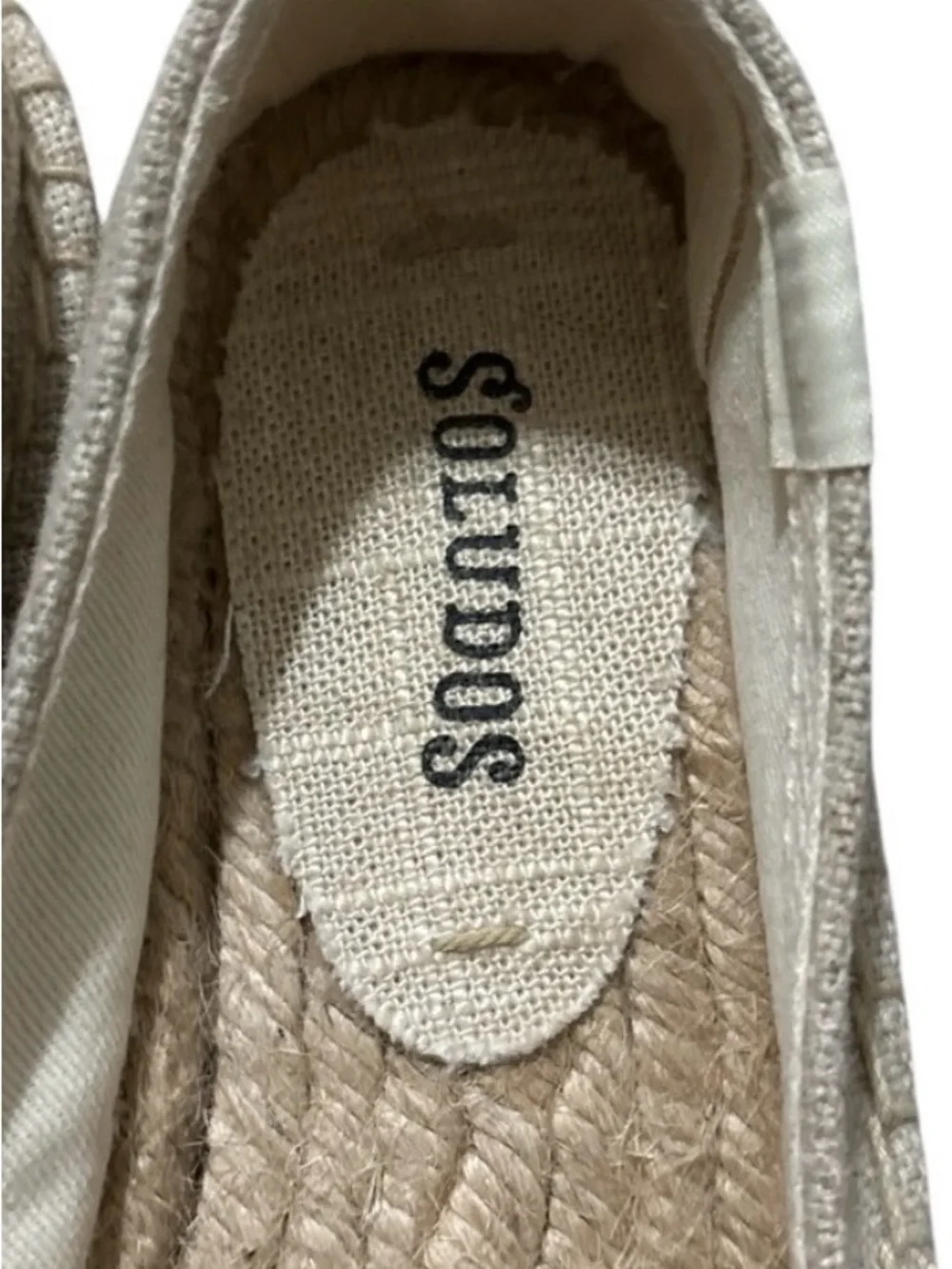 Soludos Natural Espadrille Slip-Ons with Green Cactus Embroidery